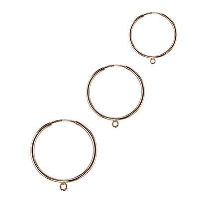 Gold Filled Endless Hoop Earring With 1 Ring