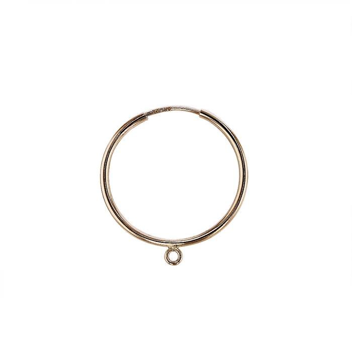 gf 13.8mm endless hoop earring with 1 ring