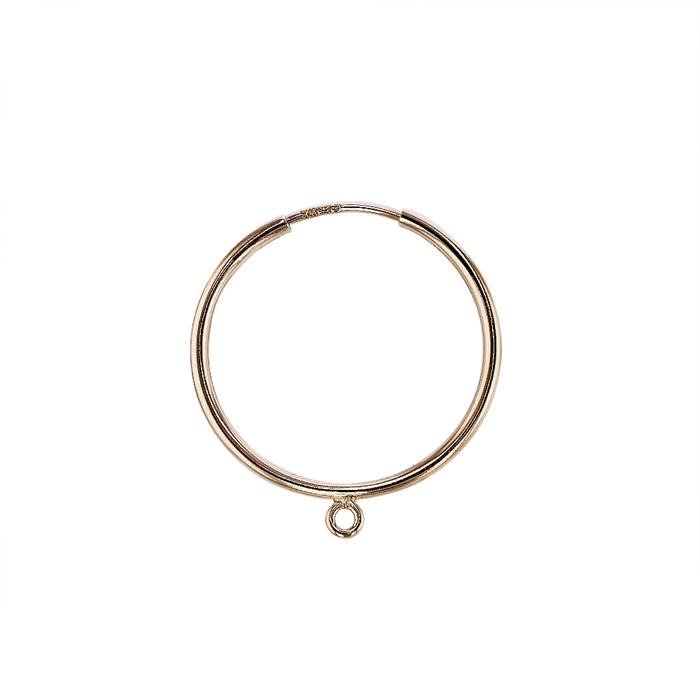 gf 17mm endless hoop earring with 1 ring