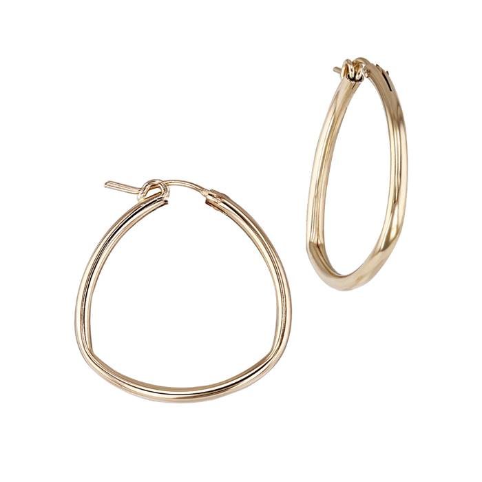 gf 29mm triangular hoop earring