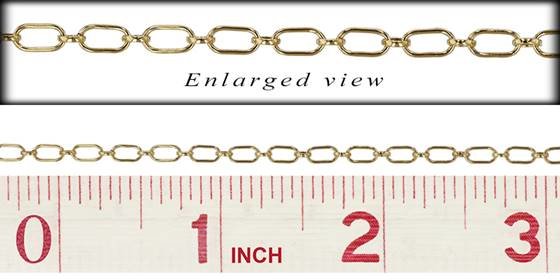 gold filled 6.5x3.5mm long and short chain