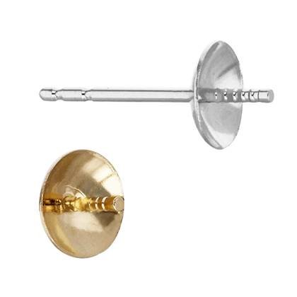 14K Pearl Stud Earring