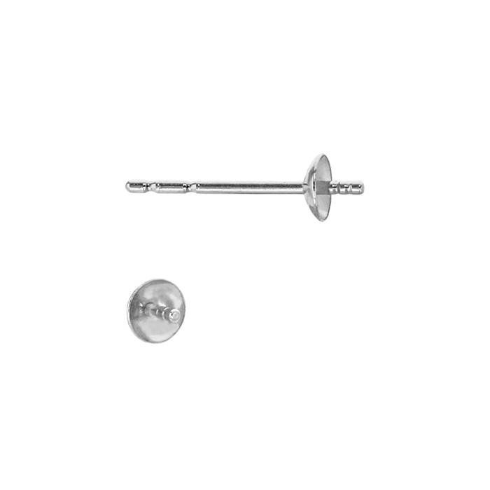 14kw 2.5mm cup light weight pearl stud earring