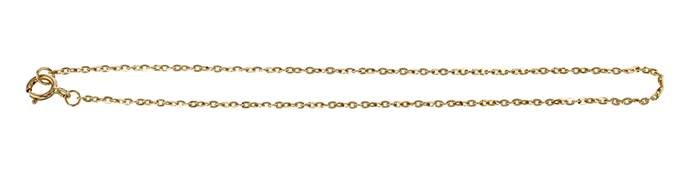 14ky 7 inches 0.60mm chain width twisted flat cable chain bracelet