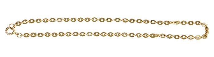 14ky 7 inches 2mm chain width flat cable chain bracelet