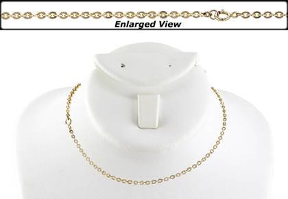 14K Ready to Wear  2mm Flat Cable Chain Necklace