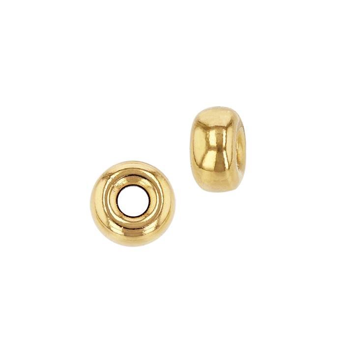 18ky 4.3x2.2mm smooth roundel bead with 1.5mm hole