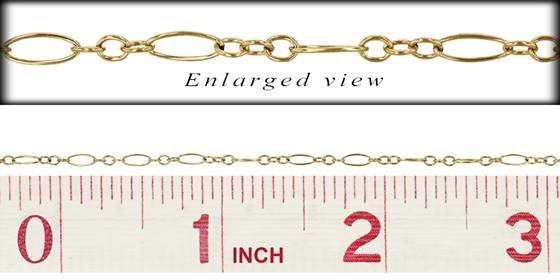 gf 2.1mm chain width long and short fancy chain