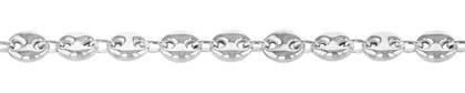 Sterling Silver Puffed Mariner Chain