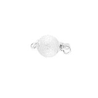 Sterling Silver 6mm Satin Ball Clasp