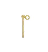 Vermeil 2mm Ball Earring With Loop