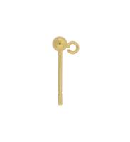 Vermeil 3mm Ball Earring With Loop