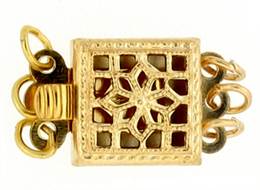 GF 8X13mm 3 Rows Square Clasp