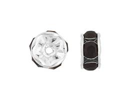 6MM SILVER PLATED GARNET ROUND RONDELLE