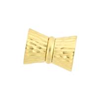 Vermeil 22X16mm Multi-Row Matt Bow Magnetic Clasp