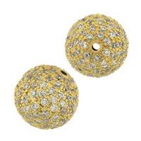 Vermeil 12mm Cubic Zirconia Ball Bead