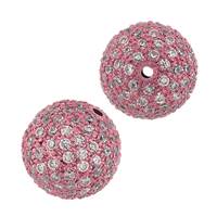 Rose Gold Vermeil 12mm Cubic Zirconia Ball Bead