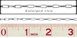 SS 2.5x5mm chain Width Elongated Belcher Rolo Chain