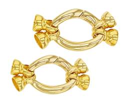 Vermeil 24X18mm Twisted Oval Trigger Clasp