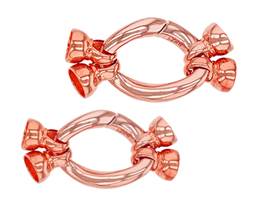 Rose Gold Vermeil 21X17mm Twisted Oval Trigger Clasp