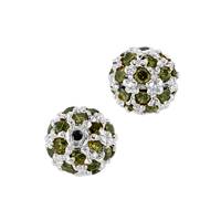 12mm Olive Cubic Zirconia Ball Bead