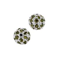 10mm Olive Cubic Zirconia Ball Bead