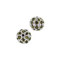 6mm Olive Cubic Zirconia Ball Bead