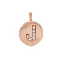 8mm Disc Cubic Zirconia Initial J Charm