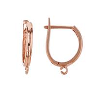 18KR 10mm Leverback Earring With Open Ring