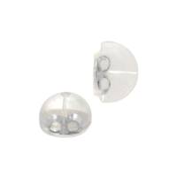 14KW 6mm 0.5-0.85mm Hole Silicon Earring Back