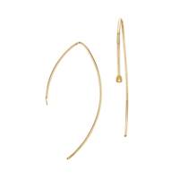 GF 24x50mm V Shape Flat End Earwire With Hole