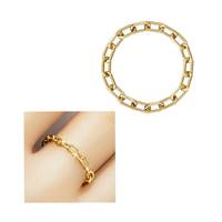 GF Size 3.5-4.5 2.4mm Thick Paperclip Chain Ring