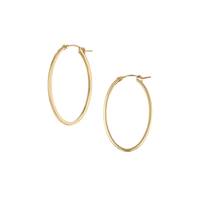 GF 24mm Square Tubing Oval Earring