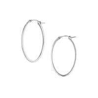 SS 42mm Square Tubing Oval Earring