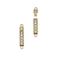 14KY 16.8mm One Touch Diamond Clasp