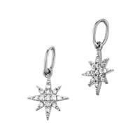 14KW 7mm 13Dia 0.04Cts Diamond Pave Diamond Starburst Charm