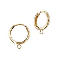 14KY 10.9mm Click Huggie Earring With Open Ring