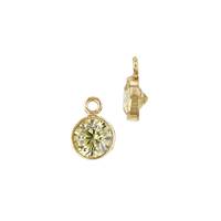 GF 3mm Topaz Bezel Set Cubic Zirconia Charm