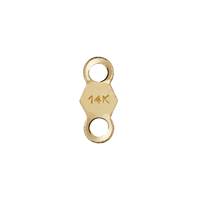 14KY 7.5x3.5mm Closed Ring Chain Tag