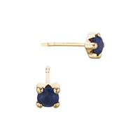 14KY 3mm 4 Prong Setting Sapphire Solitaire Stud Earring