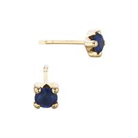 14KY 3.5mm 4 Prong Setting Sapphire Solitaire Stud Earring