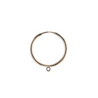 GF 9.5mm Endless Hoop Earring With 1 Ring