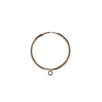 GF 11.5mm Endless Hoop Earring With 1 Ring