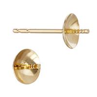 14KY 6.5mm Cup Heavy Weight Pearl Stud Earring