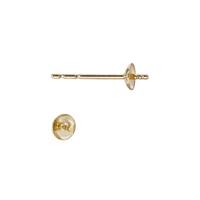 14KY 2.5mm Cup Light Weight Pearl Stud Earring