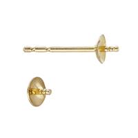 14KY 5mm Cup Light Weight Pearl Stud Earring