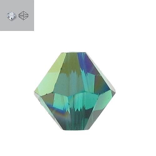 3MM EMERALD AURORE BOREALE 5328 SWAROVSKI BEAD