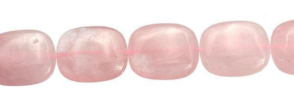 24X28MM TV-FACE ROSE QUARTZ BEAD