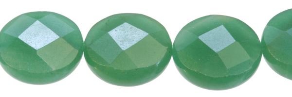 8MM COIN FACETED AVENTURINE BEAD