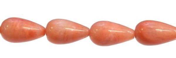 8X12MM DROP DRILL THROUGH PINK AVENTURINE BEAD